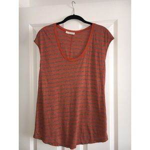 Orange and grey fashion tee